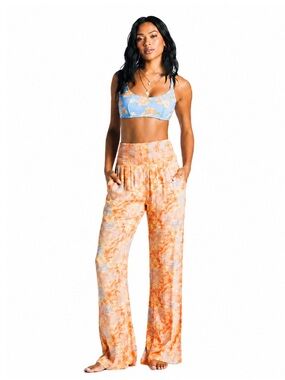 Billabong New Wave Orange Wide Leg Pants
